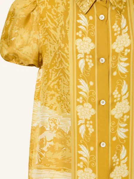 Versace Sukienka Koszulowa Z Jedwabiu weiss biała