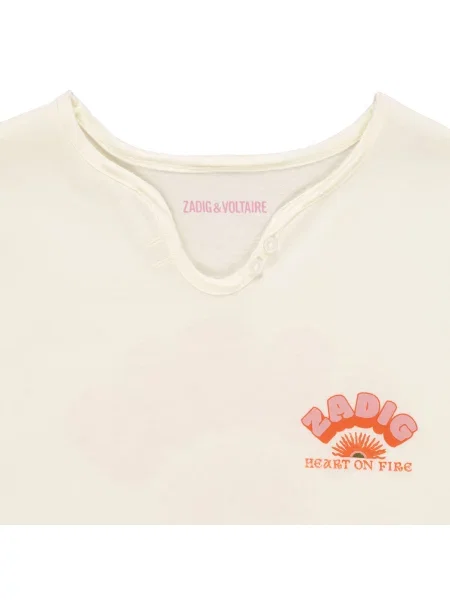 Tricou copii Zadig & Voltaire alb