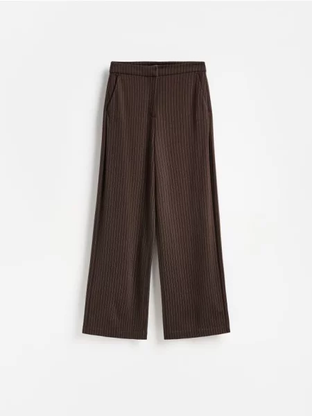 Reserved Pantaloni cu dungi maro-închis maro