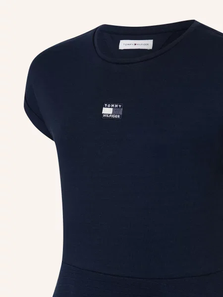 Tommy Hilfiger Sukienka Z Dżerseju blau granatowa