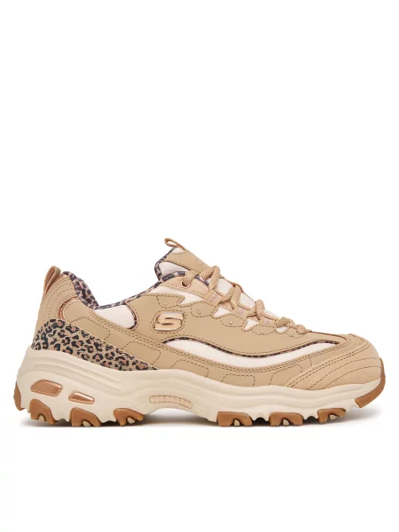 Sneakersy Skechers D'Lites Wild Charm Svetlo hnedá