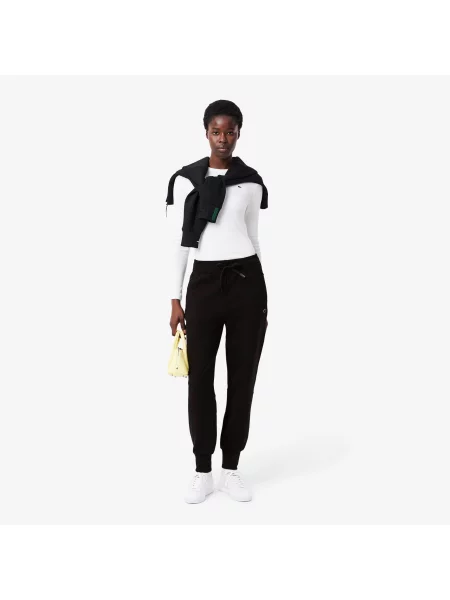 Зауженные спортивные штаны Lacoste черные