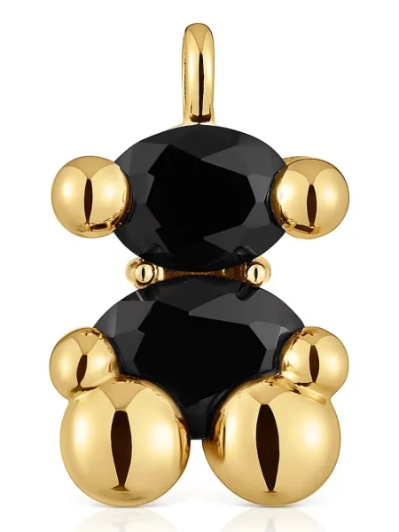 Позлатена сребърна висулка Tous Bold Bear Gem