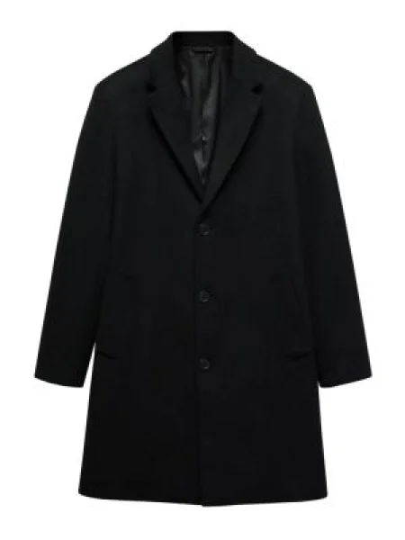 MANGO MAN Přechodný kabát Dalan' černá