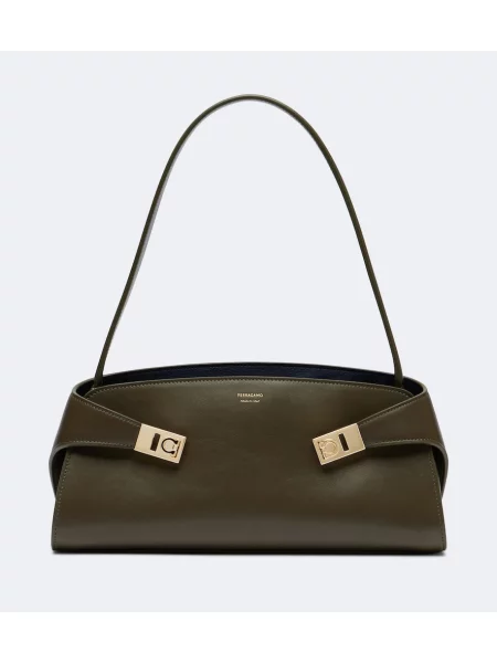 Geantă Ferragamo din piele verde