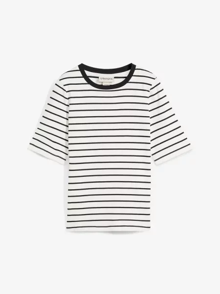 T-shirt z grubej bawełny organicznej biała