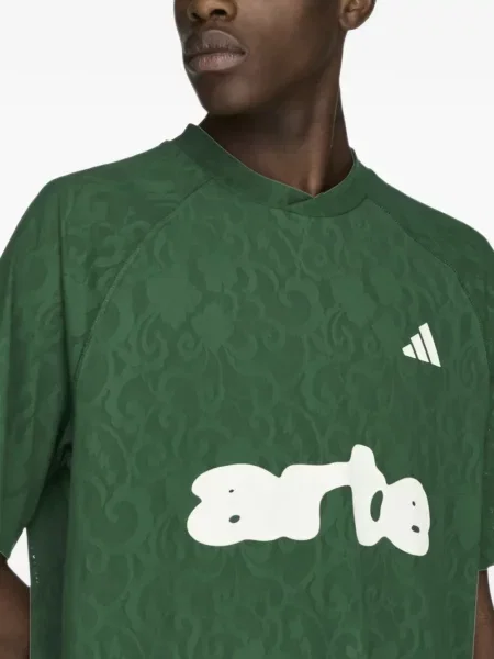 Fotbal tricou polo Adidas cu imagine din jacard negru