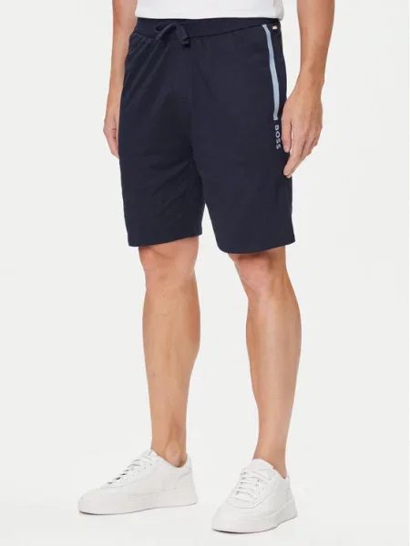 BOSS Szorty sportowe Authentic Granatowy