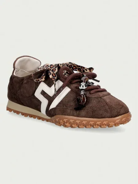 Gio+ Cielo sneakers pentru femei din piele întoarsă maro