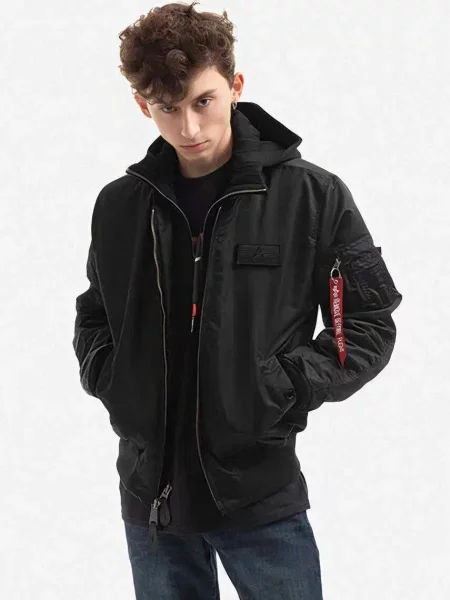 Bomber jakna Alpha Industries D-Tec Se za muškarce za prijelazno razdoblje crna