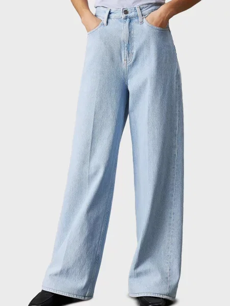 Широкі джинси Calvin Klein блакитні