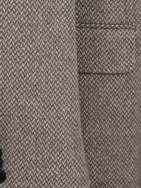 Palton Zegna cu model herringbone maro
