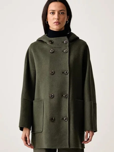 United Colors of Benetton palton pentru femei cu lână verde