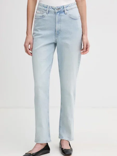 Calvin Klein Jeans blugi mom fit pentru femei albastru