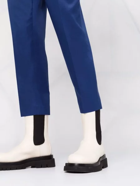 Pantaloni Ferragamo de mătase albastru