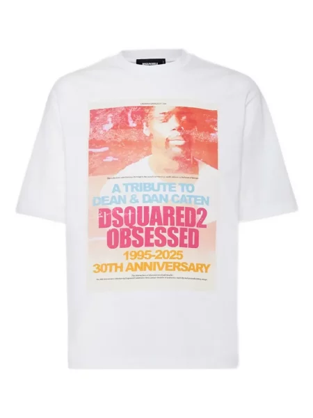 Tricou Dsquared2 cu imagine alb