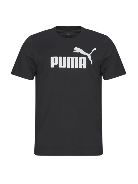 PUMA Majica Puma Ess No. 1 Logo Tee' črna