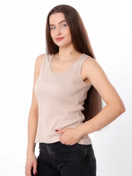 Майка спортивна Носи своє бавовна/еластан бежевий