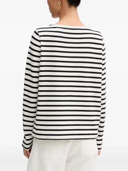 Lung tricou polo Marc O'polo cu dungi alb
