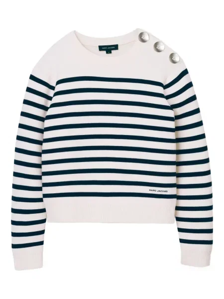 Pulover Marc Jacobs cu dungi alb