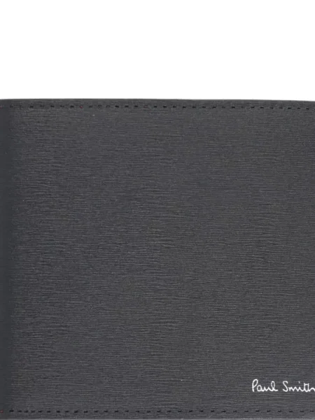 Portofel Paul Smith din piele cu imagine negru
