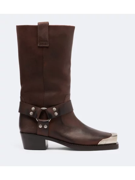 Botine Paris Texas din piele maro