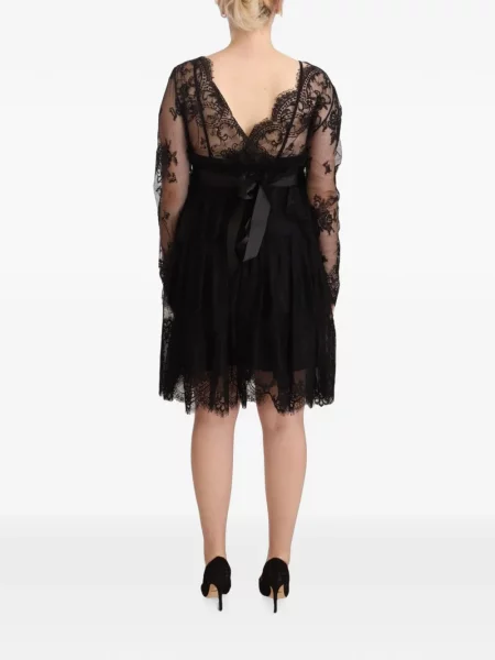 Rochie Aniye By cu model floral din dantelă negru