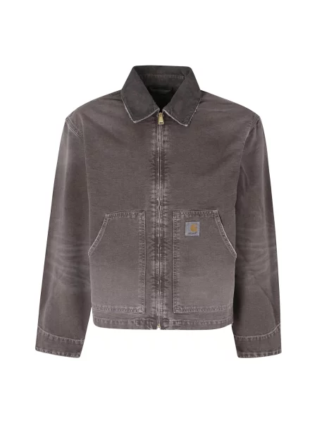 Kurtka jeansowa Carhartt Wip brązowa