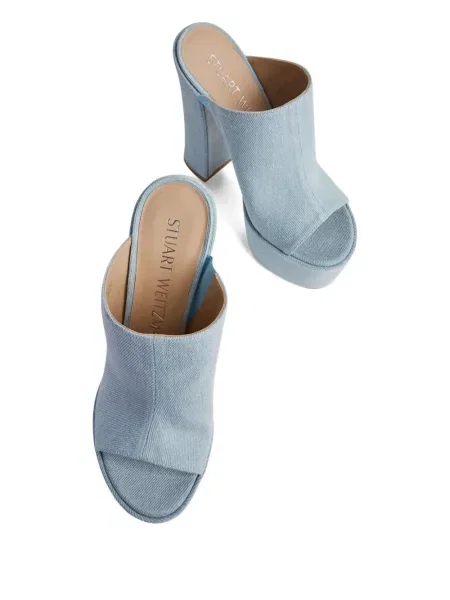 Sandale Stuart Weitzman cu platformă albastru