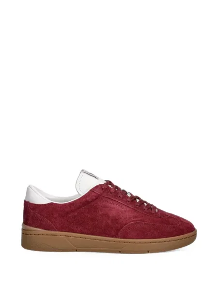 Sneakerși Michael Kors cu șireturi din piele de căprioară roșu