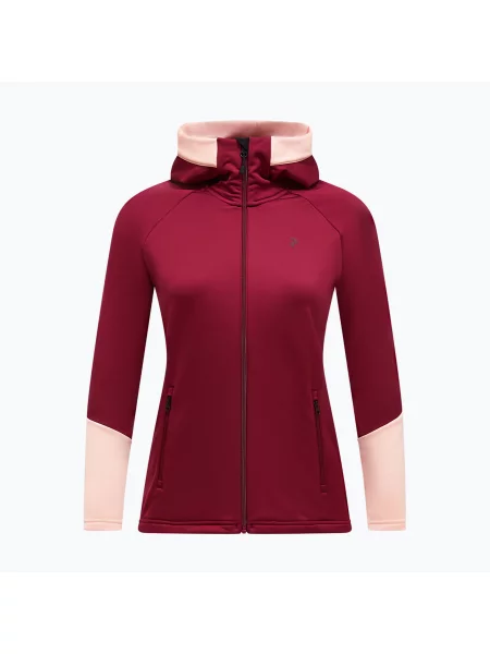 Bluză pentru femei Peak Performance Rider Essentials Zip Hood Vertical Zenith/Peach Fuzz