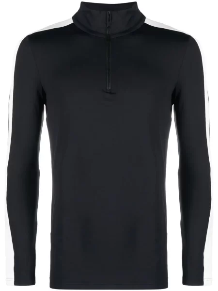 Pruhovaná košile Fusalp s polovičními zipem černá