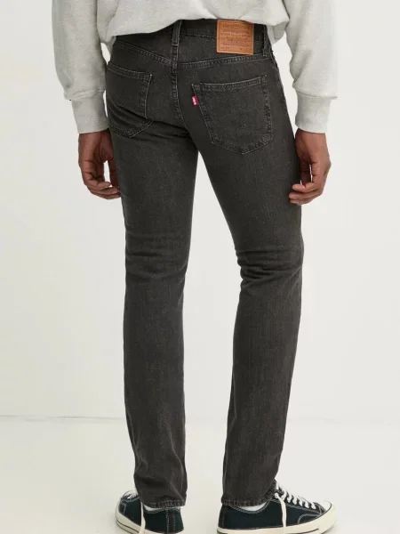 Džíny s příměsí lnu Levi's SLIM šedá