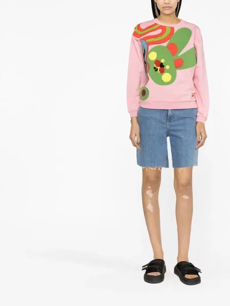 Hanorac Kenzo cu broderie roz