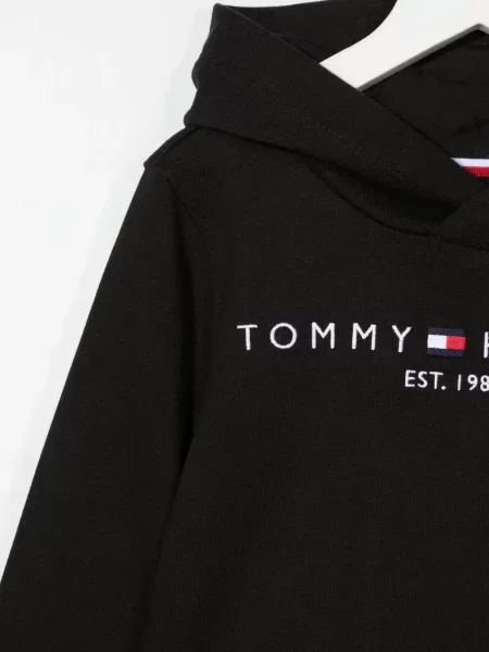 Bluza z kapturem dziecięca Tommy Hilfiger czarna