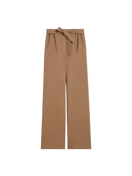 Spodnie Max Mara wełniane brązowe