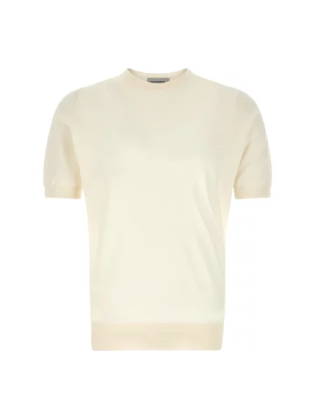 Sweter John Smedley z okrągłym dekoltem biały