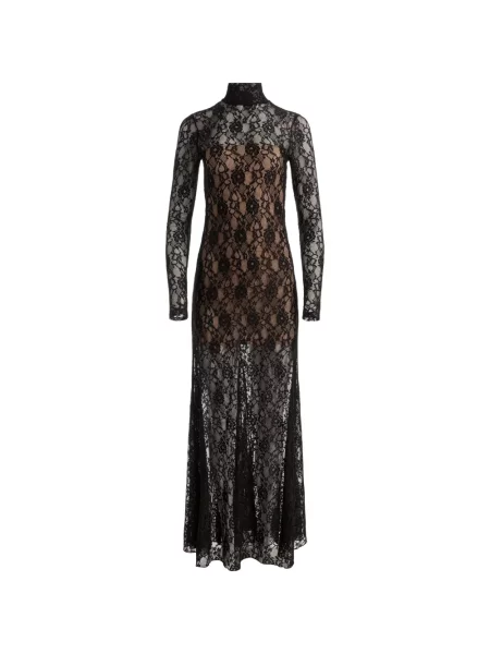 Rochie maxi Alice + Olivia din dantelă negru