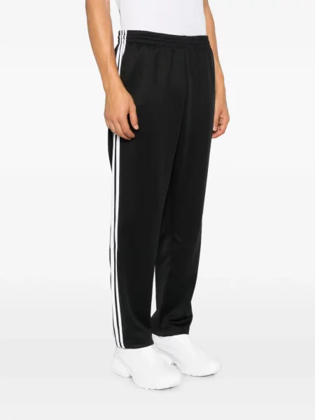 Ριγέ τρέξιμο παντελόνι Adidas με κέντημα μαύρο