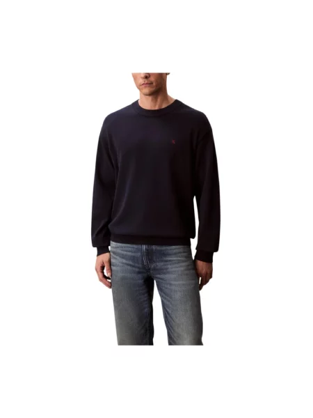 Jeansy Calvin Klein z dżerseju klasyczne niebieskie