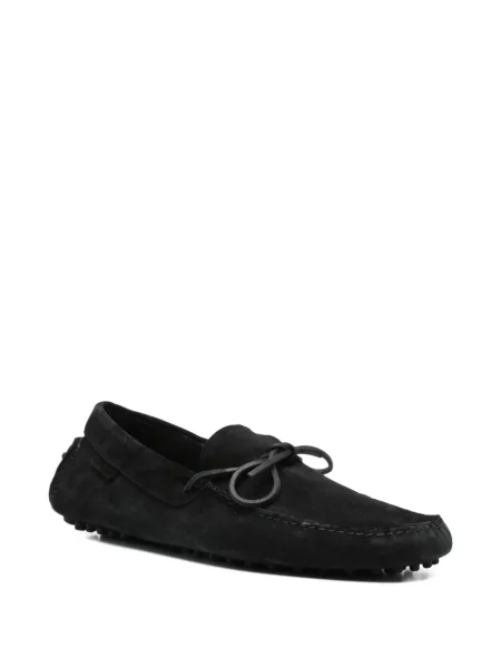 Cravată Tom Ford din piele de căprioară negru