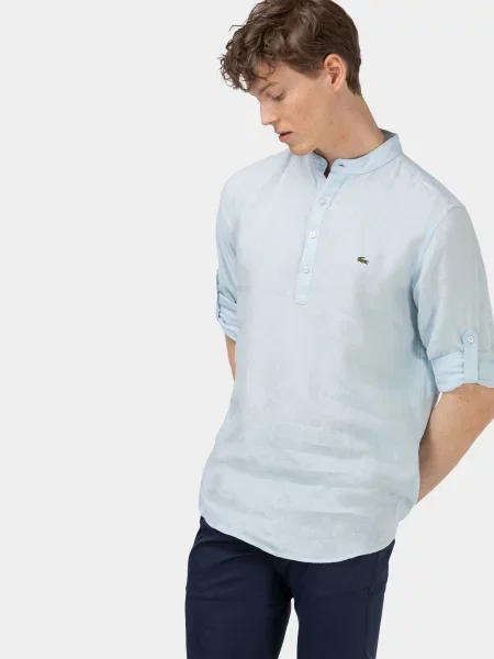 Lacoste Сорочка Льон блакитний