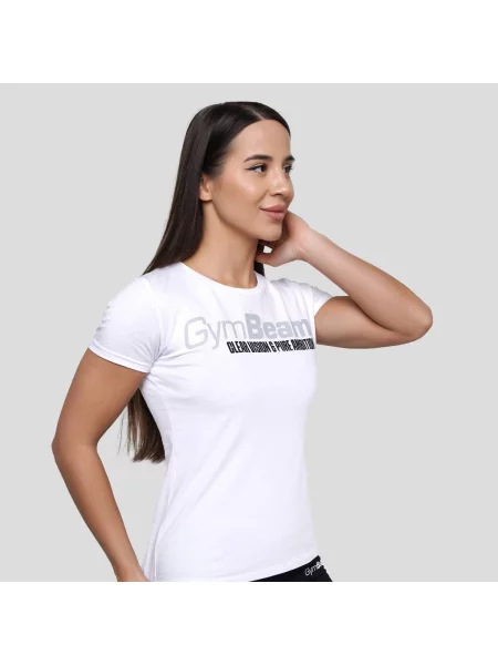 Koszulka fitness slim Pure Ambition biała