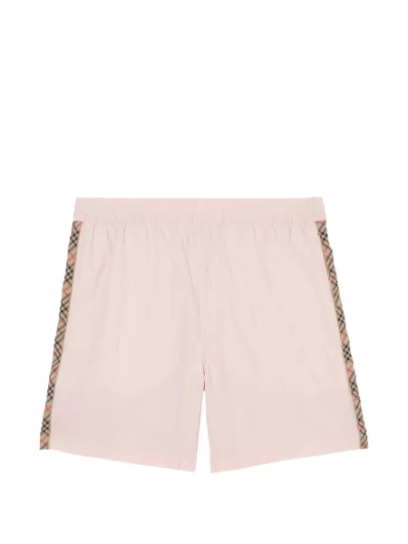 Slip de baie Burberry în carouri roz
