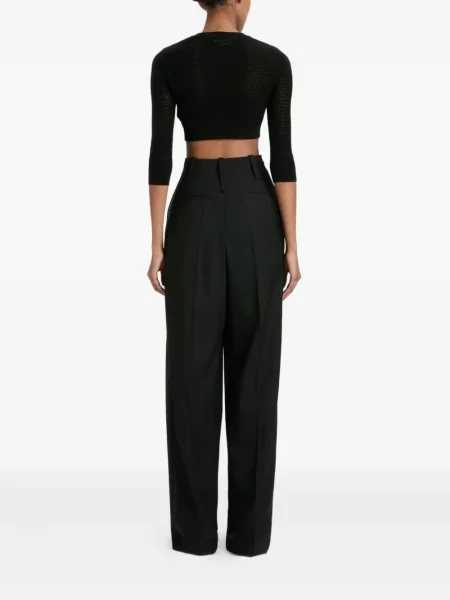 Жилетка Victoria Beckham с 3/4 ръкави изрязани черно