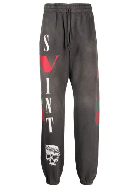 Pantaloni de jogging Saint Mxxxxxx cu imagine gri