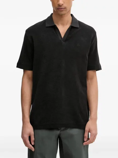 Tricou polo Marc O'polo cu decolteu în V negru