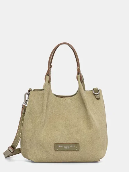Geanta hobo Gianni Chiarini din piele verde