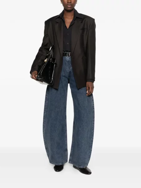 Blugi cu picior larg The Frankie Shop albastru