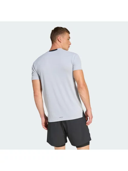 Tričko Designed for Training Workout stříbrné